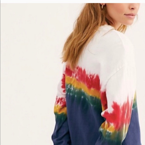 Free People Rainbow Wash Tie Dye Tee - Picture 3 of 7
